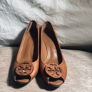 Tory Burch Tan Wedge Sandals
